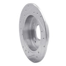 R1 1997-2015 Acura ILX Rear Right Drilled & Slotted Silver Brake Rotor