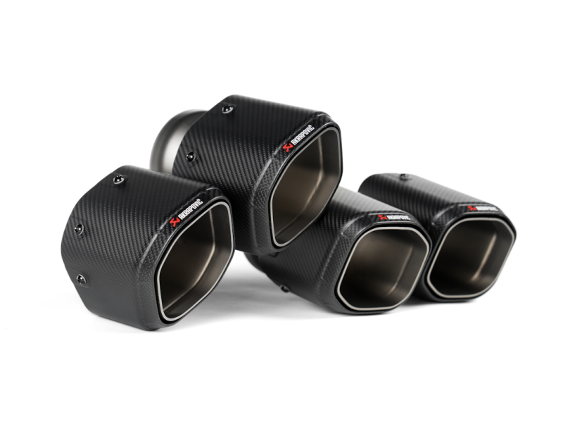 Akrapovic 2024+ BMW M5 Hexagonal Carbon Fiber Tail Pipe Set | Part akrTP-CT/79
