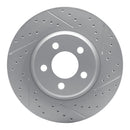 R1 Concepts Genesis G70 2022-2023 Front Right Drilled & Slotted Geo-Carbon Rotor