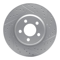 R1 Concepts Genesis G70 2022-2023 Front Right Drilled & Slotted Geo-Carbon Rotor