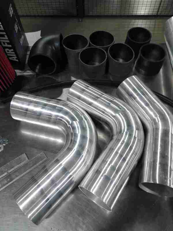 AEM Induction 21-5011 4-Inch Universal Cold Air Intake System with Dryflow Air Filter and Custom Components — Scratch & Dent