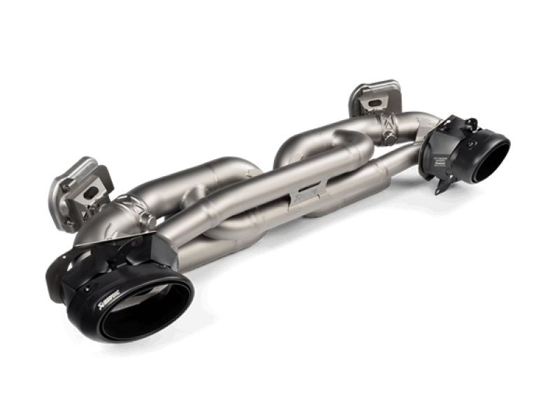 Akrapovic Titanium Tail Pipe Set for Porsche 911 Turbo / Turbo S (992) - Black Finish