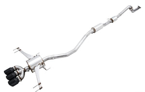 AWE Tuning 2017+ Honda Civic Type R Touring Edition Exhaust w/Front & Mid Pipe - Diamond Blk Tips | 3015-43000