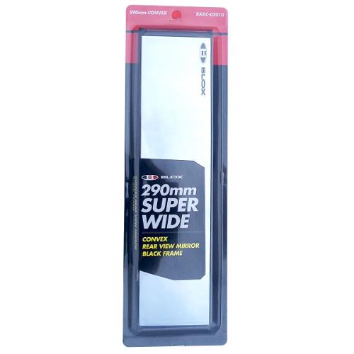 BLOX Racing 290mm Convex Mirror with Black Frame and No Tint