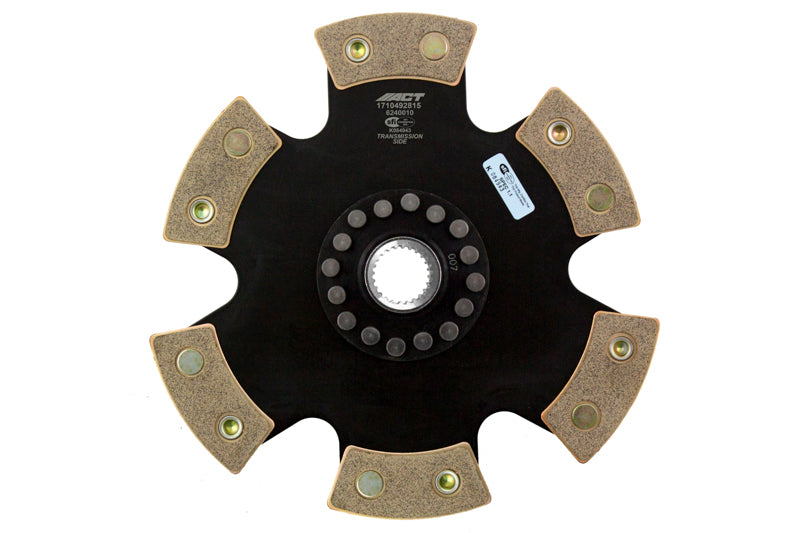ACT 2017 Honda Civic 6 Pad Rigid Race Disc - High-Performance Ceramic Friction Clutch Plate