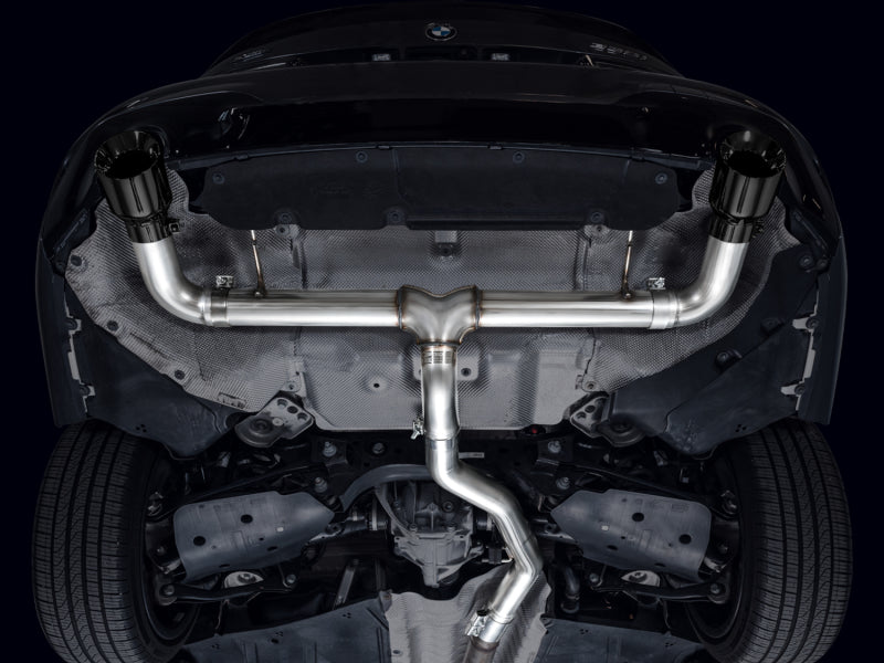 AWE Tuning 19-23 BMW 330i / 21-23 BMW 430i Base G2X Track Edition Axle-Back Exhaust - Diamond Black