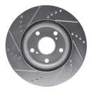 R1 Concepts Lexus ES350 Front Right Drilled & Slotted Silver Brake Rotor (Part #RNC631-76080R)