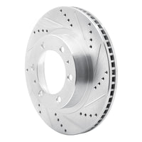 R1 Concepts Toyota FJ Cruiser Front Right Drilled & Slotted Silver Brake Rotor (Part No. RNC631-76128R)