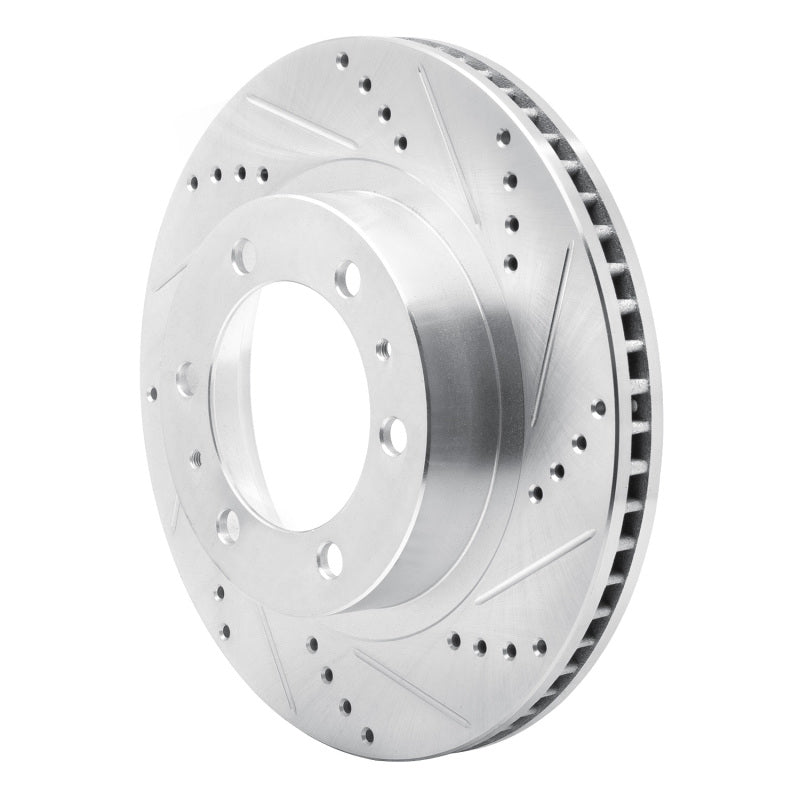 R1 Concepts Toyota FJ Cruiser Front Right Drilled & Slotted Silver Brake Rotor (Part No. RNC631-76128R)