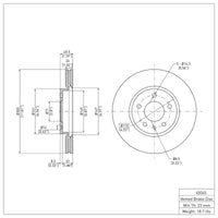 R1 2011-2025 Buick Encore GX Front Brake Rotor