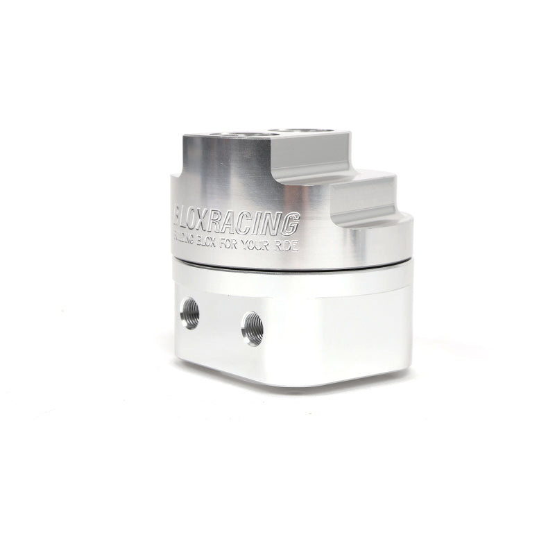BLOX Racing Remote Oil Filter Relocation Kit - Polished for Enhanced Engine Access