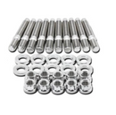 BLOX Racing SUS303 Stainless Steel Exhaust Manifold Stud Kit M8 x 1.25mm, 45mm Length - 9 Pieces
