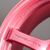 Gram Lights 57DR 18x9.5 +38 5x114.3 Sakura Pink Wheel (w/ Center Cap & No. 21 BK Air Valve)
