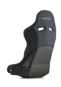 BRIDE NURMAN NUGRAIN HN1NR2 Charcoal Gray carbon bucket seat, rear three-quarter view