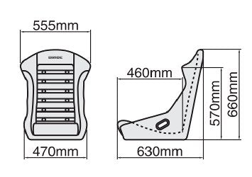 Bride Histoni Black Seat with Carbon Shell | F52ARC