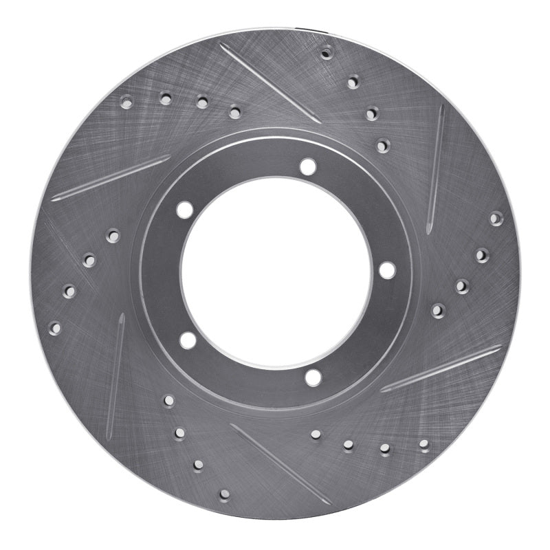 R1 Concepts 67-88 Porsche 911 Front Right Drilled & Slotted Silver Brake Rotor (Part No. RNC631-02001R)