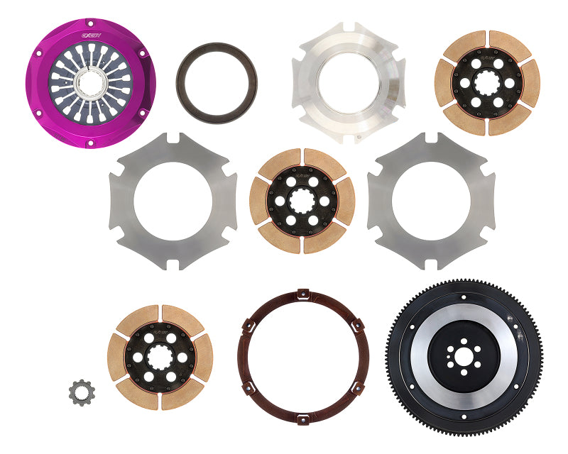 Exedy Hyper Triple Cerametallic Clutch for 1993-1994 Nissan Skyline GTR L6 – High-Performance Triple Plate Clutch with Rigid Disc and SFI Certification