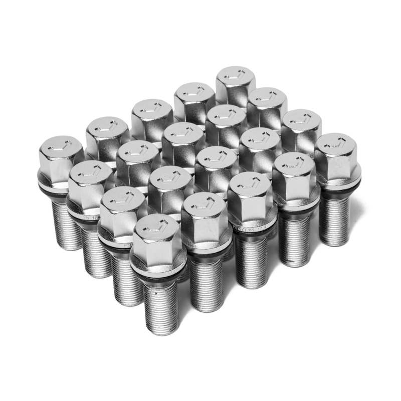Vossen Lug Bolt - 14x1.5 - 30mm - 17mm Hex - Cone Seat - Silver (Set of 20) (LUG-B1450-30-CH)