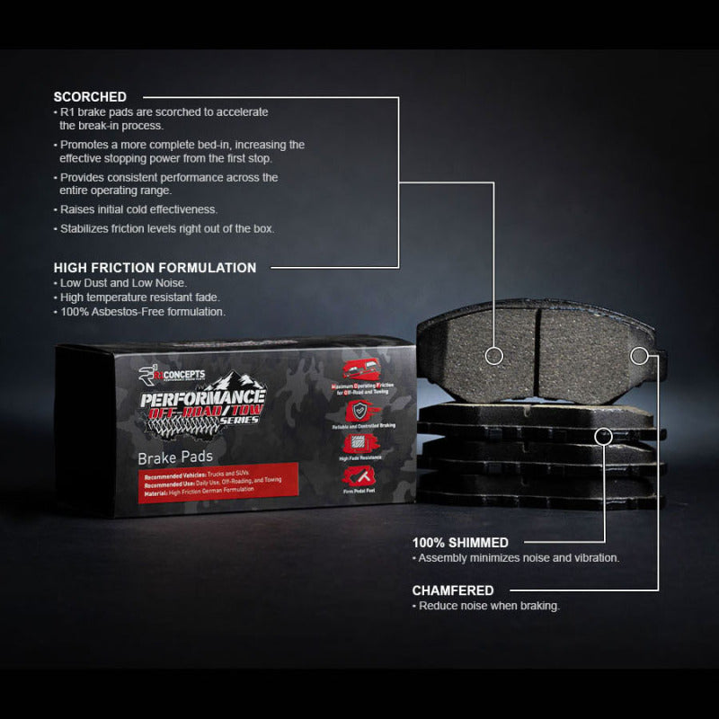 R1 2019-2025 Ram 3500 Front Performance Off-Road/Tow Brake Pads & Hardware Kit