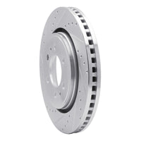 R1 Concepts Front Left Drilled & Slotted Silver Brake Rotor for Ford Expedition 2007-2021