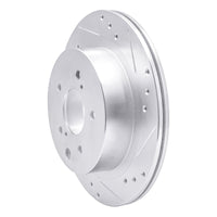 R1 1989-1996 Nissan 300ZX Turbo Rear Right Drilled & Slotted Silver Brake Rotor