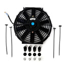 BLOX Racing 12-Inch Electric Slim Fan - Black for Automotive Cooling