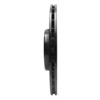 R1 2017-2025 Alfa Romeo Stelvio Rear Left Drilled & Slotted Black Brake Rotor