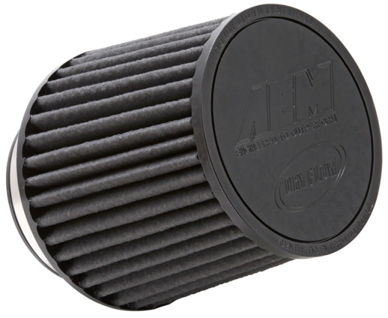 AEM Induction Brute Force Dryflow Conical Air Filter - 6-inch Base OD, 3.5-inch Flange ID, 5.25-inch Height
