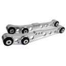 BLOX Racing V2 Billet Rear Lower Control Arms with Poly Bushings for 1996-2000 Honda Civic - Raw Finish