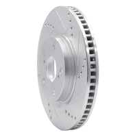 R1 Concepts Lexus ES350 Front Right Drilled & Slotted Silver Brake Rotor (Part #RNC631-76080R)