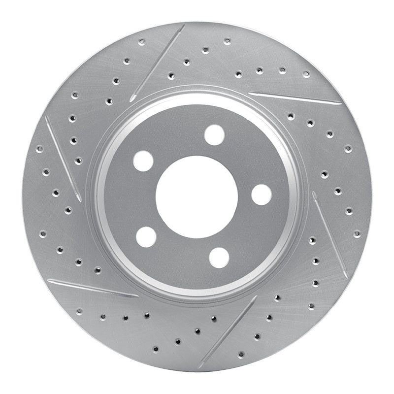 R1 Concepts Genesis G70 2022-2023 Front Left Drilled & Slotted Geo-Carbon Brake Rotor