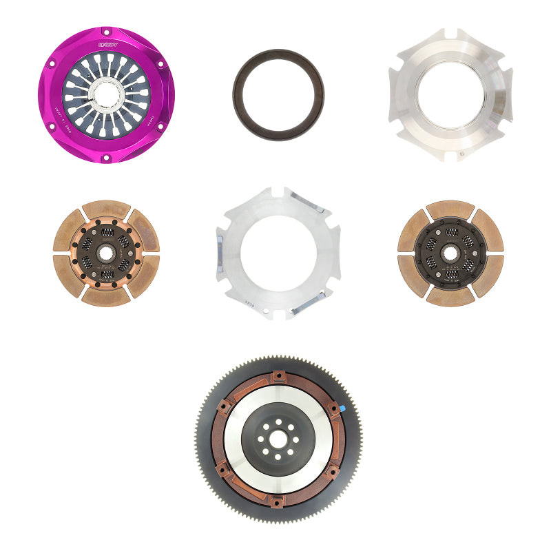 Exedy Hyper Twin Cerametallic Clutch Kit for 2004-2014 Subaru Impreza WRX STI – 200mm, Pull Type
