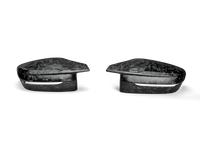 Akrapovic Chopped Carbon Fiber Mirror Cap Set for BMW M2 Coupe (G87), M3, and M4 – Matte Finish