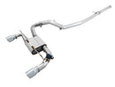 AWE Tuning Ford Focus RS SwitchPath Cat-Back Exhaust - Chrome Silver Tips