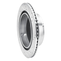R1 Concepts Cadillac Escalade EXT Rear Left Drilled & Slotted Silver Brake Rotor (Part Number: RNC631-48053L)