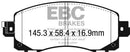 EBC Greenstuff 2000 Series Sport Brake Pads for Subaru Impreza and WRX Models