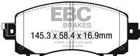 EBC Redstuff Ceramic Low Dust Front Brake Pads for Subaru WRX and Crosstrek – Part No. ebcDP32330C