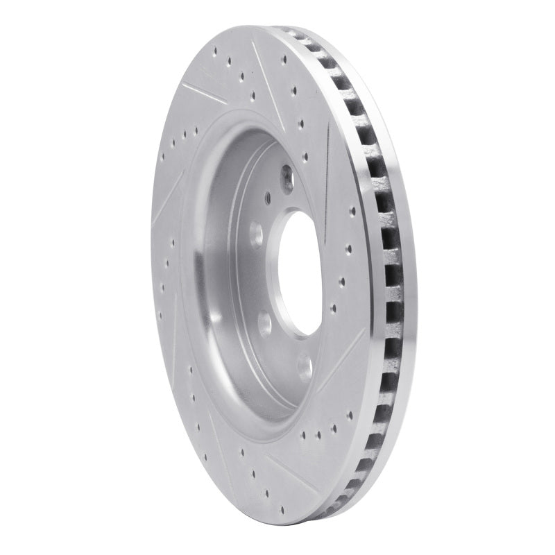 R1 Concepts Front Left Drilled & Slotted Silver Brake Rotor for Ford Expedition 2007-2021