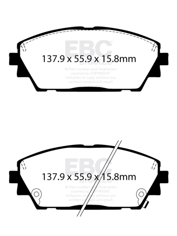 EBC 2019+ Mazda 3 (BP) 2.5L Redstuff Front Brake Pads