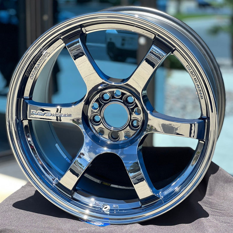 Gram Lights 57DR 17x9.0 +38 5-100 Dark Blue Chrome Wheel