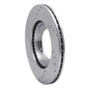 R1 Concepts 67-88 Porsche 911 Front Right Drilled & Slotted Silver Brake Rotor (Part No. RNC631-02001R)