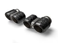 Akrapovic BMW M2 Coupe (G87) Tail Pipe Set - Chopped Carbon with Titanium Octagonal and Classic Cylindrical Designs