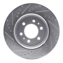 R1 Concepts Ford F-150 RWD Front Right Drilled & Slotted Silver Brake Rotor (Part # RNC631-54204R)
