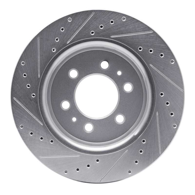 R1 Concepts Ford F-150 RWD Front Right Drilled & Slotted Silver Brake Rotor (Part # RNC631-54204R)