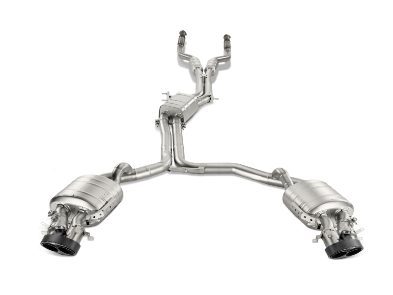Akrapovic Evolution Line Titanium Cat Back Exhaust for 2014-2017 Audi RS7 Sportback with Carbon Tips | Part AKR S-AU/TI/4H