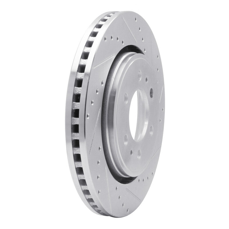 R1 Concepts Ford F-150 RWD Front Right Drilled & Slotted Silver Brake Rotor (Part # RNC631-54204R)