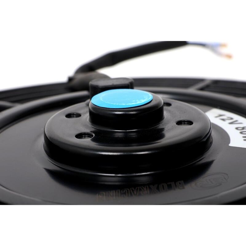 BLOX Racing 12-Inch Electric Slim Fan - Black for Automotive Cooling