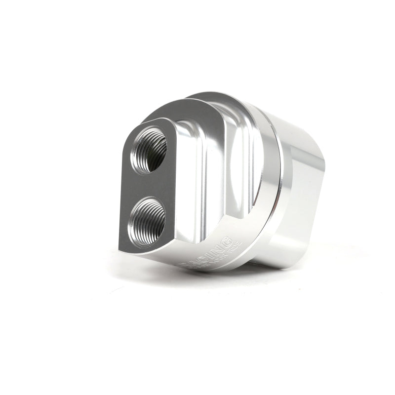 BLOX Racing Remote Oil Filter Relocation Kit - Polished for Enhanced Engine Access