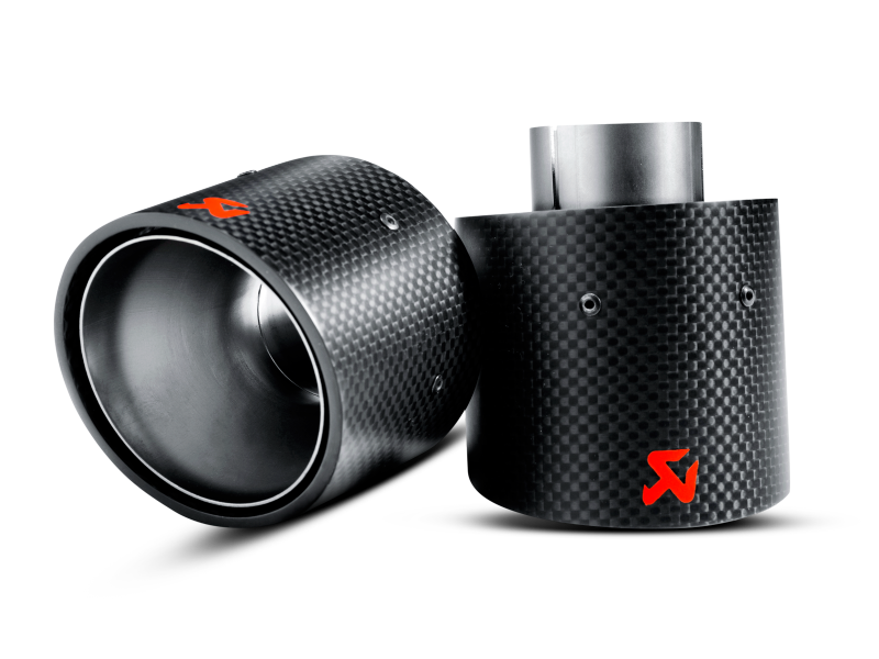 Akrapovic Carbon Tail Pipe Set for 2007-2014 Mini Cooper S R56/R57 by Akrapovic Part Number akrTP-MINR56/57-CA