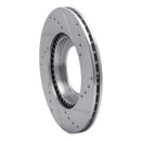 R1 Concepts Porsche 924 Front Left Drilled & Slotted Silver Brake Rotor (Part Number: RNC631-02001L)